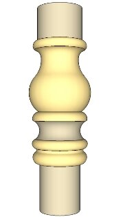 Immagine raffigurante una colonna a fusto sagomato prodotta da 3b srl