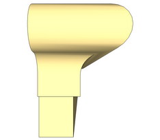 Figura raffigurante il profilo laterale del davanzale prefabbricato mod. DAV-06 della 3b srl