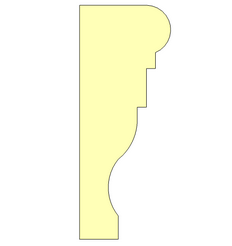 Figura raffigurantela sezione del davanzale prefabbricato mod. DAV-09 della 3b srl