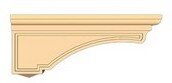 Fugura raffigurante le sezione relativa alla mensola prefabbricata sotto balcone mod ME-202 della it-polistirolo
