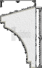 Fugura raffigurante le sezione relativa a marcapiano in polistirolo prefabbricato  mod MA-124 della it-polistirolo