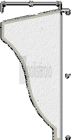 Fugura raffigurante le sezione relativa a marcapiano in polistirolo prefabbricato  mod MA-130 della it-polistirolo